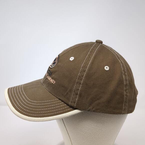 WCCU Insurance Agency Strapback Baseball Cap Brown One Size Port Authority - Picture 3 of 9